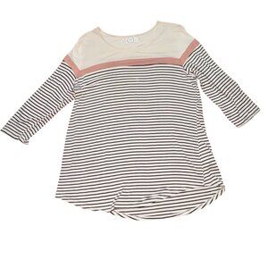 Maurices Womens Striped 3/4 Sleeve Soft Blouse-Cream-Size L-GUC